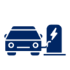 Pictogram representing electric vehicle charging