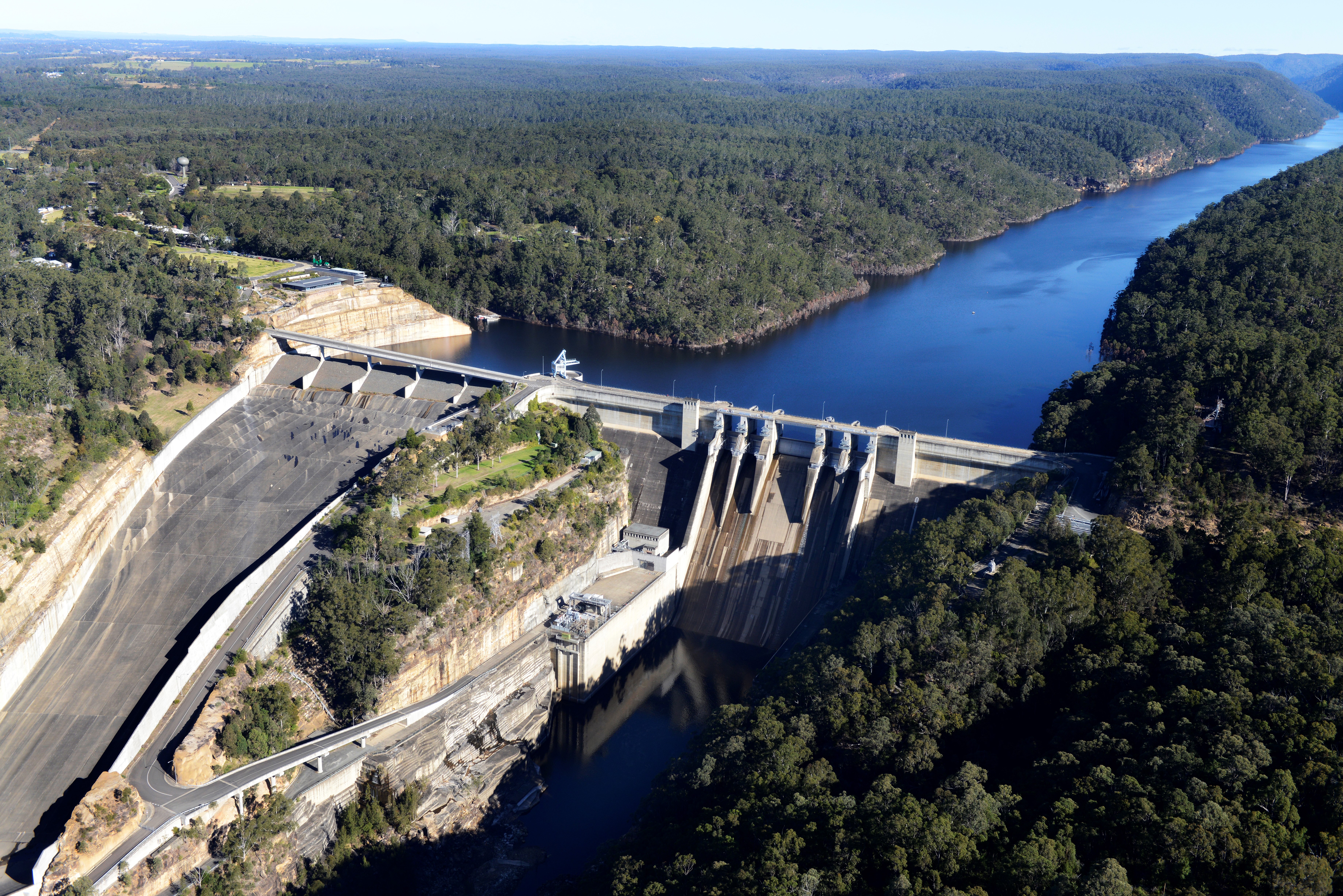 Hydro dam aerial photo