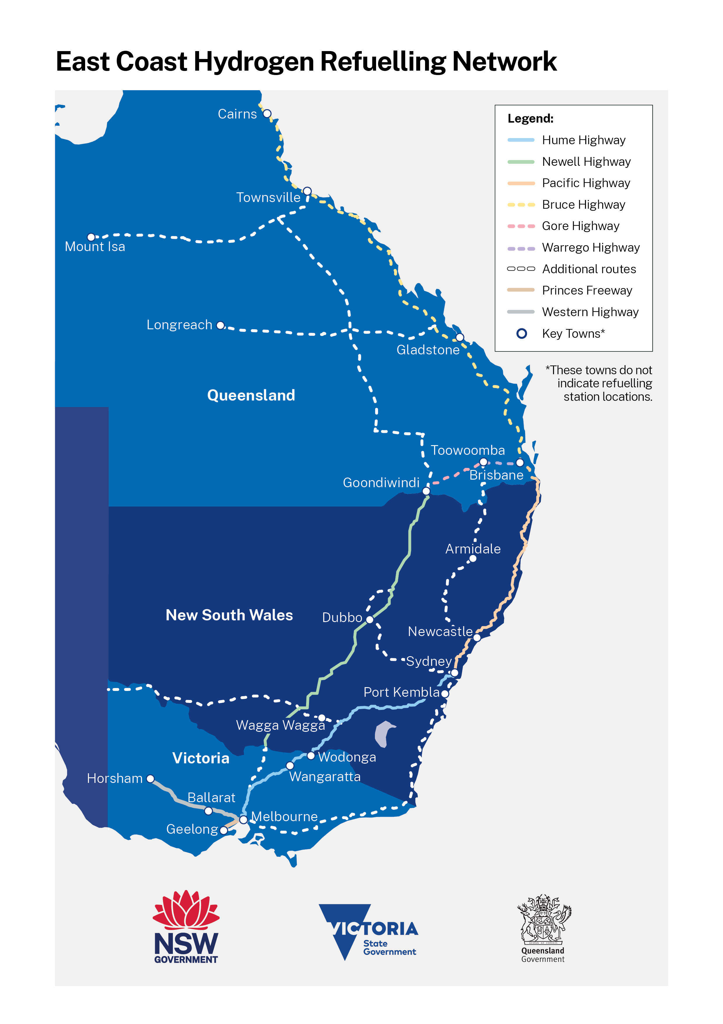 East coast hydrogen refuelling network