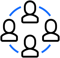 Pictogram of people in a circle