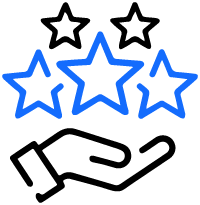 Pictogram of hand with stars hovering above