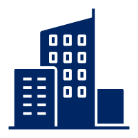 Pictogram of apartment buildings