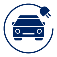 Pictogram representing electric vehicle