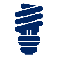 Pictogram representing energy efficient lighting