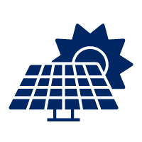 Pictogram representing solar power