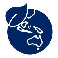 pictogram representing Australia and adaptation