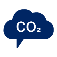 Pictogram representing carbon dioxide emissions