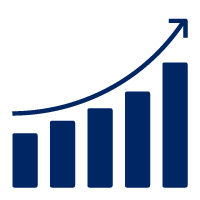 Pictogram of chart increasing