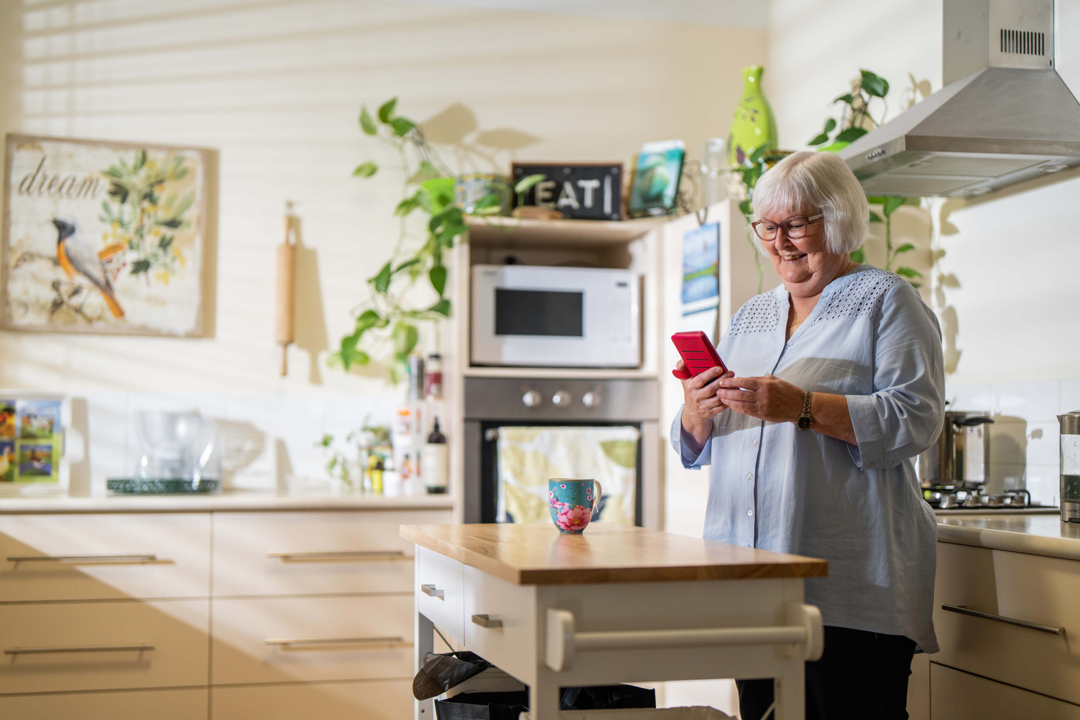 Senior woman using mobile phone