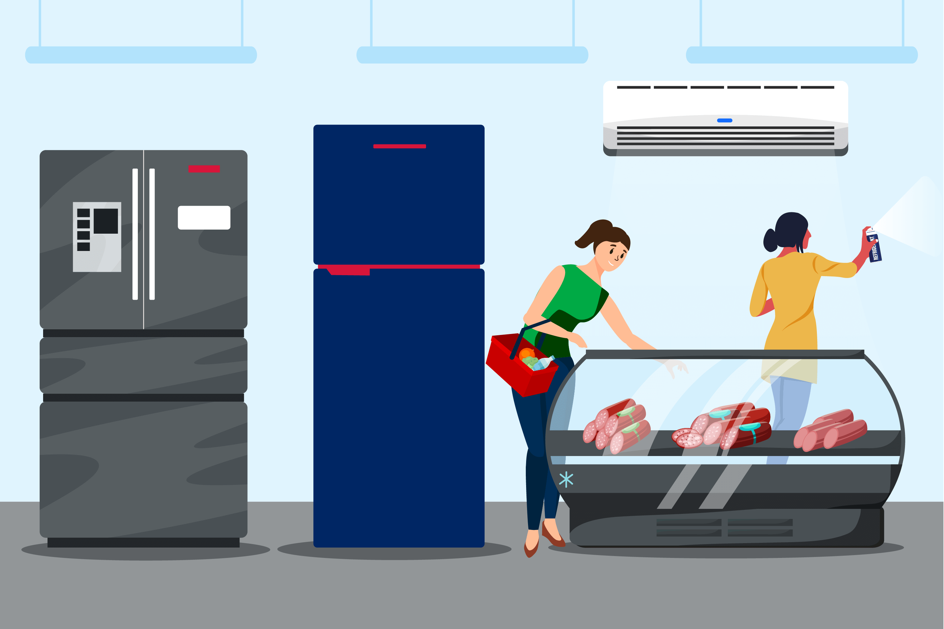 Illustration representing fluorinated gases