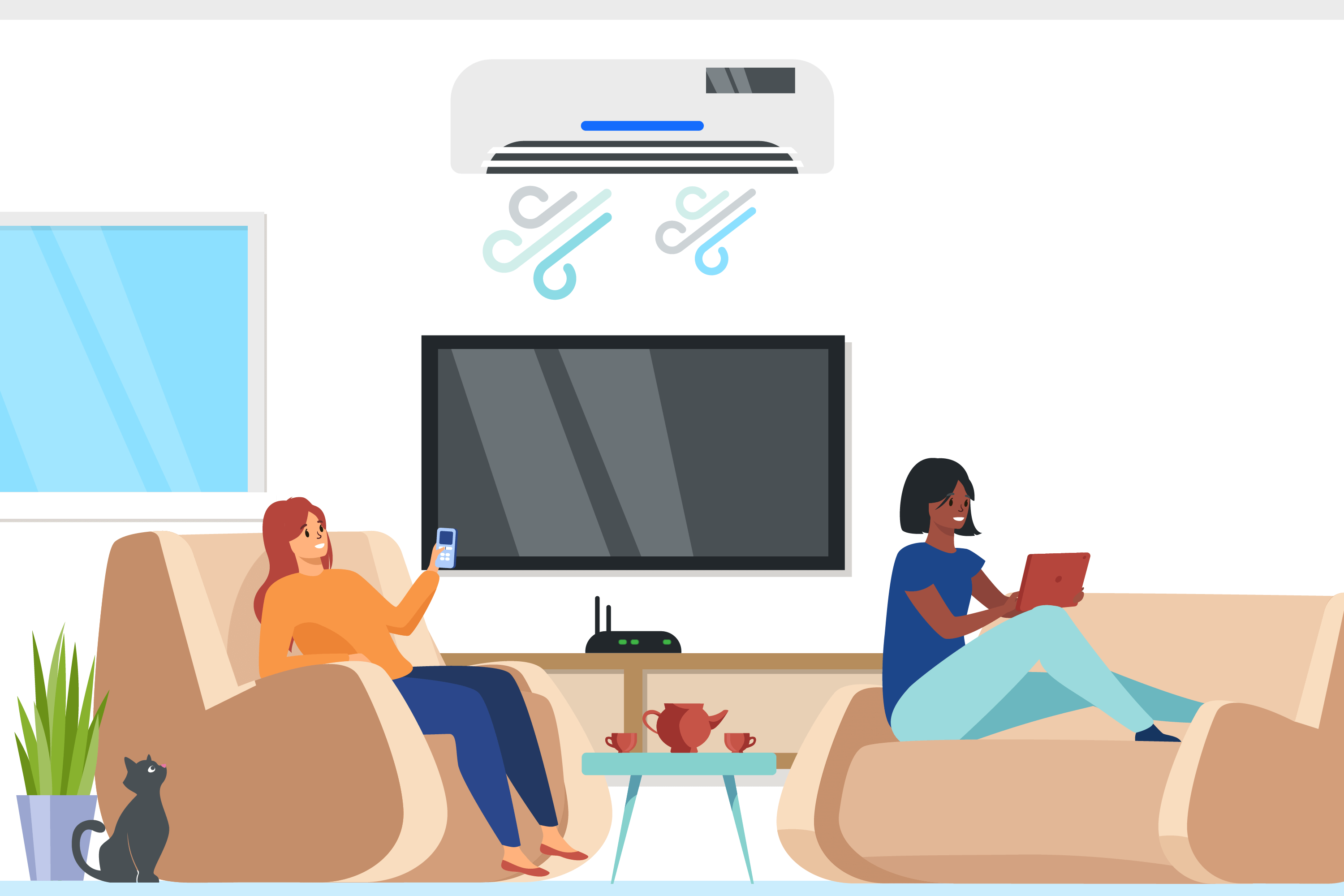 Illustration representing air conditioning