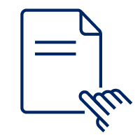 hand on paper pictogram