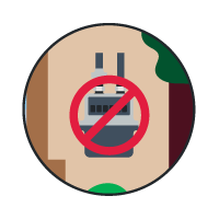 Gas disconnection illustrated icon