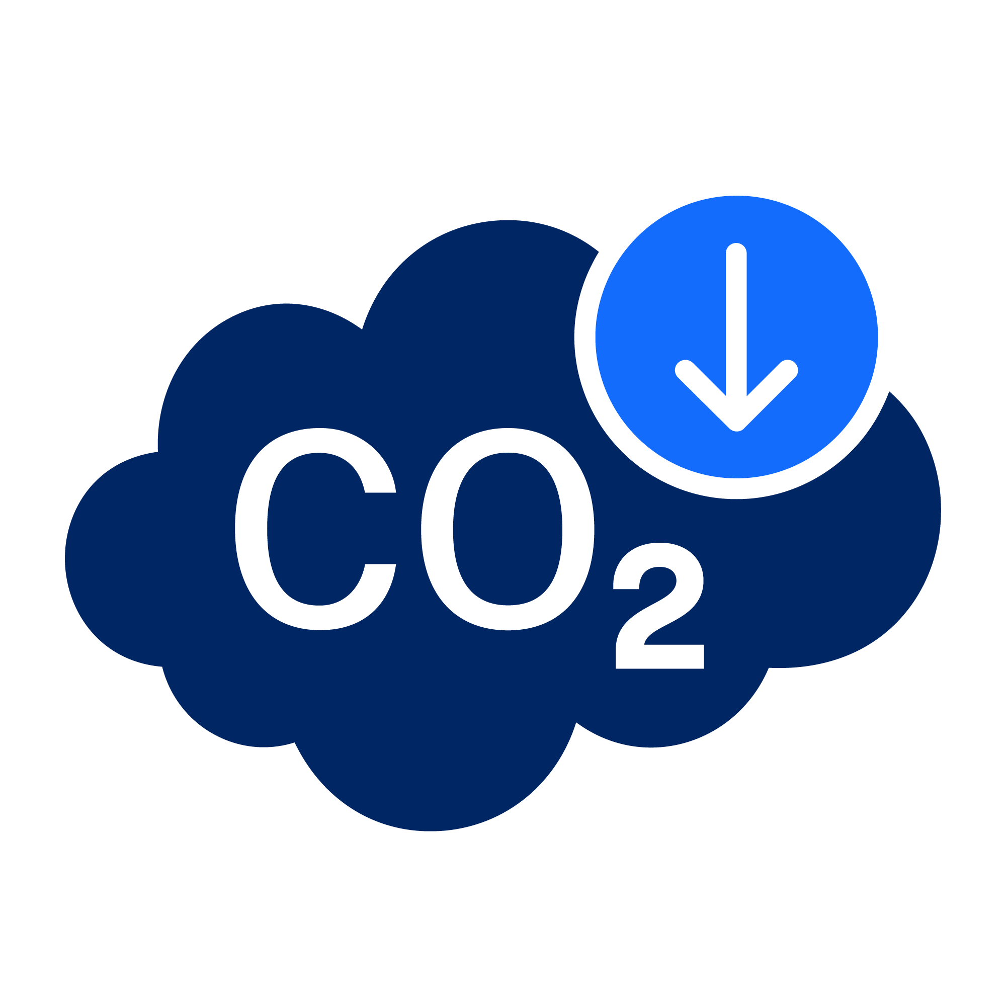 Pictogram representing carbon emissions