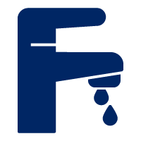 Pictogram representing water from a tap