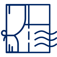 A window with a curtain