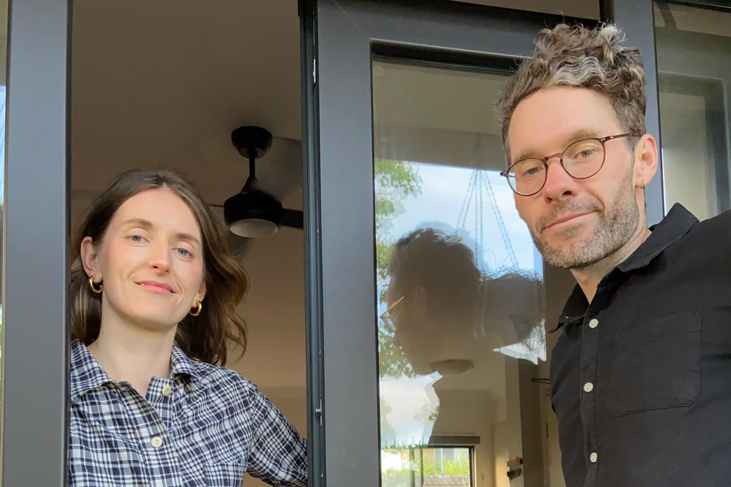Sophie and Jason in their apartment