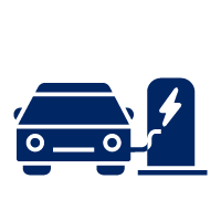ev fast charger station pictogram