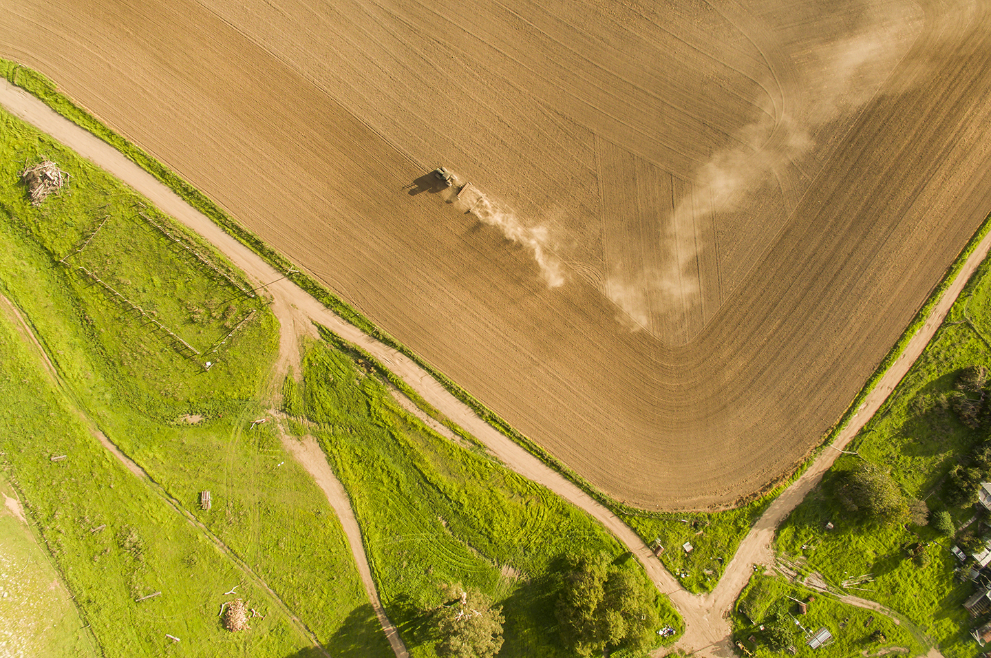 Aerial view of farm in Bylong Valley, NSW