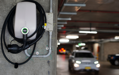 EV charger in car park