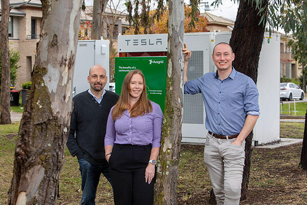 Staff involved in community battery program