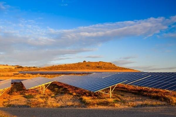 Solar farm in rural Australia