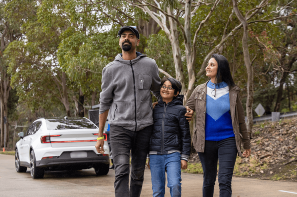Family and EV car