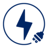 pictogram representing electric vehicle charging