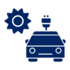 pictogram representing electric vehicle charging